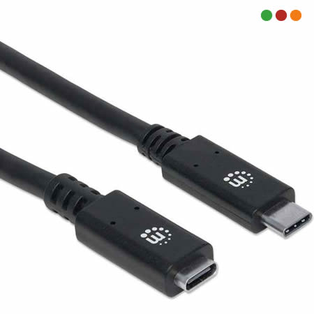 zzCable USB C macho/HEMBRA - EXTENSION / 50cm / USB 3.2 - Manhattan - Imagen 3