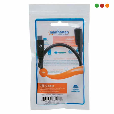 zzCable USB C macho/HEMBRA - EXTENSION / 50cm / USB 3.2 - Manhattan - Imagen 4