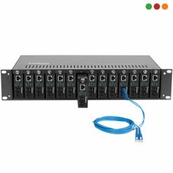 zzFIBRA - Chasis Raqueable de 14 Slots p/ Conver. De Midia - KX 1400 R INTELBRAS