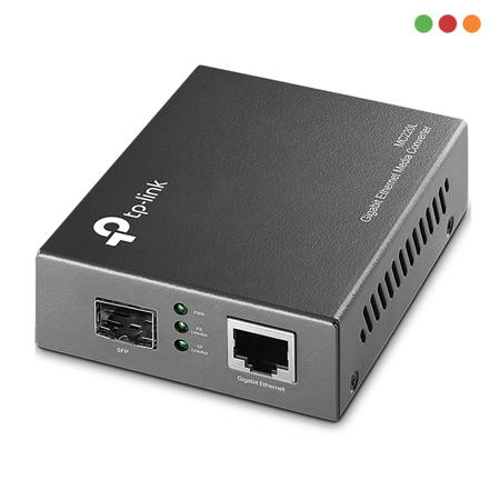 zzFIBRA - Conversor Midia GIGA WDM Multimodo 10 KM | SFP | MC220L | TP-LINK