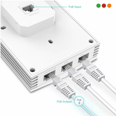 zzRed Inal - AP AX3000 | Techo / Pared | Dual B | PoE | EAP655Wall | TP-LINK - Imagen 3