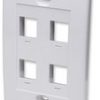 zzRoseta - Tapa Interna x4 Jack RJ45 Blanca - Intellinet