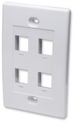 zzRoseta - Tapa Interna x4 Jack RJ45 Blanca - Intellinet