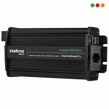 zzSOLAR - Inversor de Tension Modificada 650w 12v p/220 VAC | IMD 652 - INTELB - Imagen 2