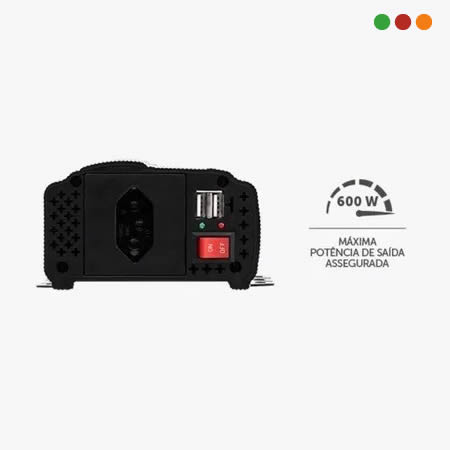 zzSOLAR - Inversor de Tension Modificada 650w 12v p/220 VAC | IMD 652 - INTELB - Imagen 4
