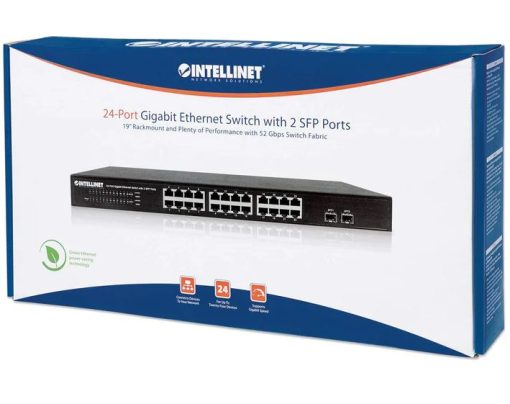 zzSwitch 24p 10/100/1000 Rackeable 2 x SFP | Intellinet - Imagen 2