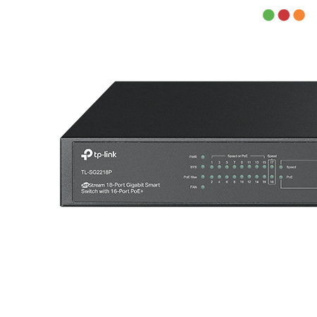zzSwitch PoE 18p 10/100/1000 | 16 x PoE+ | 2 x SFP+ | TL-SG2218P | TP-LINK - Imagen 2