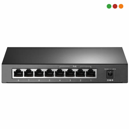 zzSwitch PoE 8p 10/100 - 4p POE at/af | METAL | TL-SF1008P | TP-LINK - Imagen 2