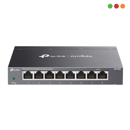 zzSwitch 8p 10/100/1000 | 8 x P. Giga | METAL | Omada |TL-DS108G | TP-LINK