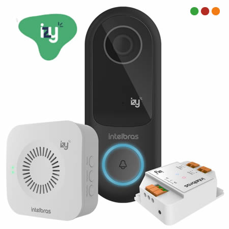 zzSmart Home | Videoporteo SMART Wifi | IVW 3000+ IZY / Rele y Campana | Intelbras
